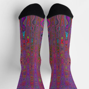 Chaussette Psychédélique Super Magenta Retro Vagues atomiques
