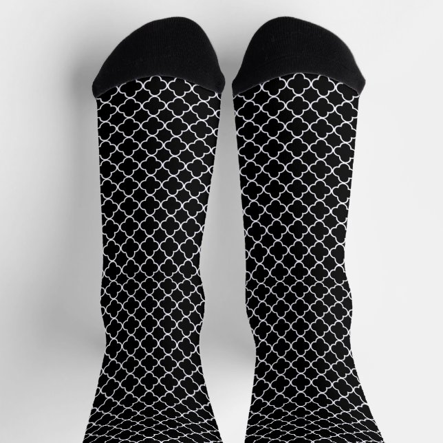 Chaussette Quatrefoil noir (Haut)