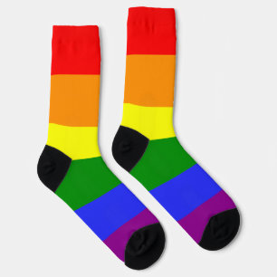 Chaussette Rainbow Stripe LGBT 6 couleurs Pride