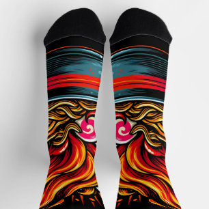Chaussette Ramen Épicé Art de Rue des Nouilles Japonaises