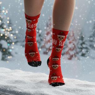 Chaussette Red Joyeux Noël Chaussettes de Noël