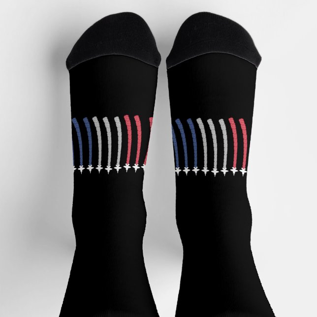 Chaussette Red White Blue Air Force Flyover Patriotique (Haut)