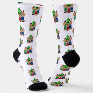 Chaussette Reindeer Bear Noël de famille