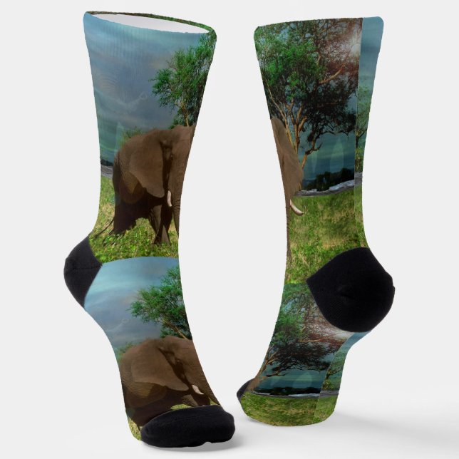 Chaussette "Résistance sereine : Le Graissage des éléphants B (Angulaire)