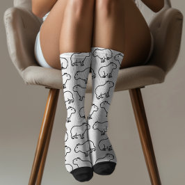 Chaussette Restez bizarre Funny Motif Capybara