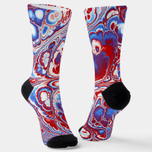 Chaussette Résumé Marbré Fleurissant Patriotique
