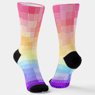 Chaussette Rétro Bohème Funky Excentrique Xénogenre Carreaux