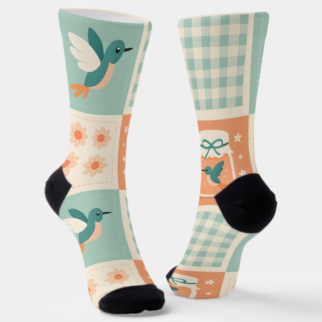 Chaussette Retro Hummingbird Socks (Angulaire)