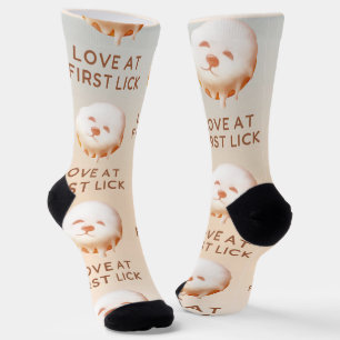 Chaussette Rêve de beignet : Smile Pup glacé