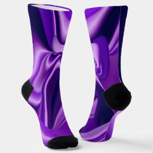 Chaussette Rêves arc-en-ciel à fleurs violettes