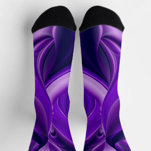 Chaussette Rêves arc-en-ciel à fleurs violettes