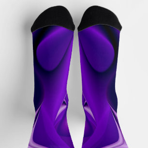 Chaussette Rêves arc-en-ciel à fleurs violettes
