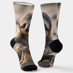 Chaussette Rives de sable : Baby Sloth Building Châteaux de s