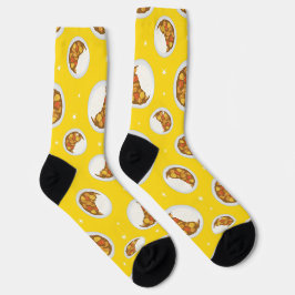 Chaussette Riz de curry sur Jaune. On dirait le Japon
