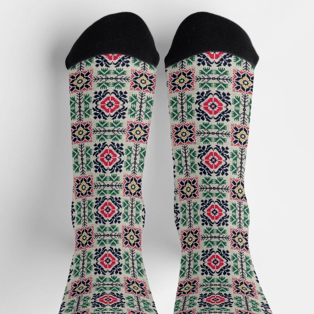 Chaussette Robe Neutral Tatreez Henna Thobe (Haut)