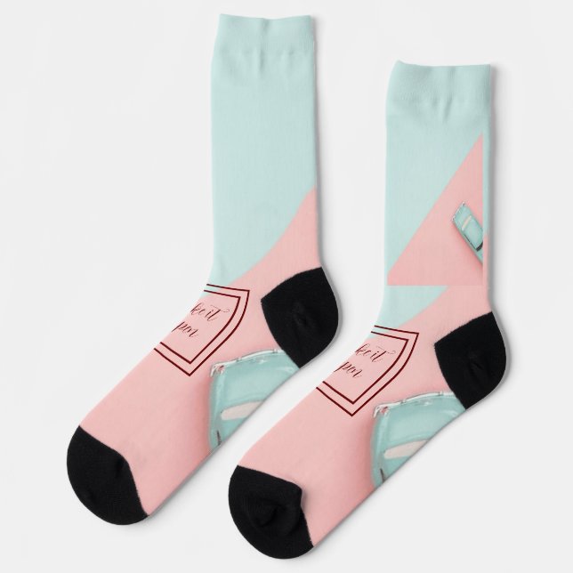 Chaussette Rose Bleu Le Rendre Possible (Gauche)