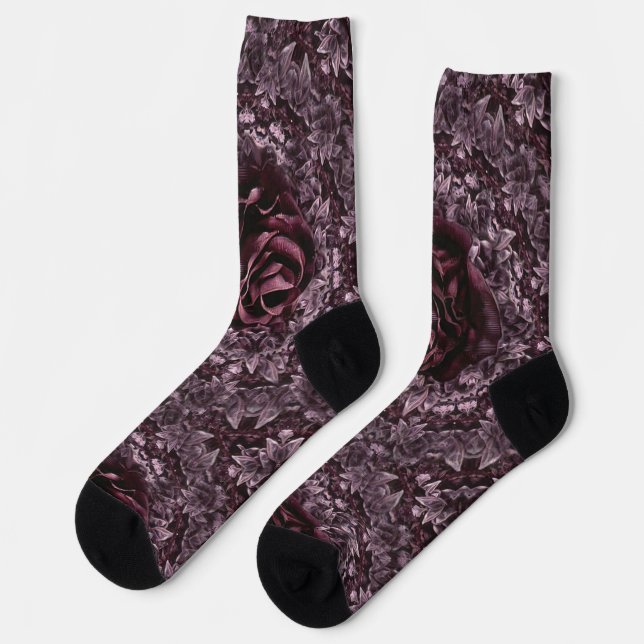 Chaussette Rose Mandala (Gauche)