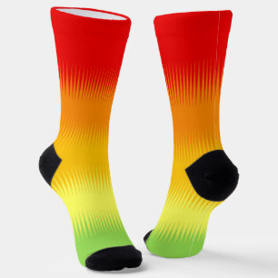 Chaussette Rouge orange jaune vert