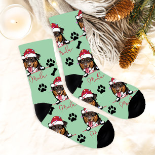 Chaussette Rough Collie Chien cadeau de Noël personnalisé
