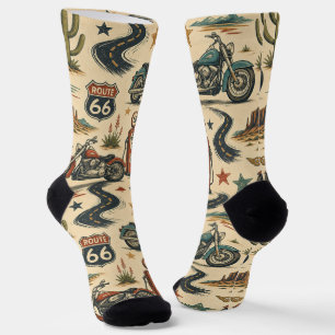 Chaussette route 66 Moto Style Désert Road Trip