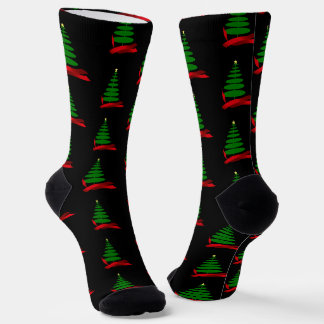 Chaussette Ruban rouge pour Noël des arbres