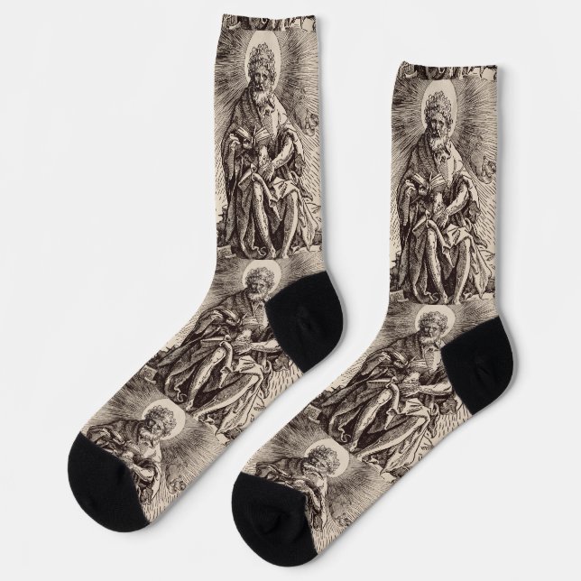 Chaussette Saint Jean le Baptiste tenant l'agneau (Gauche)