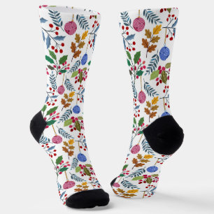 Chaussette Saint Noël avec motif ornementale de Noël