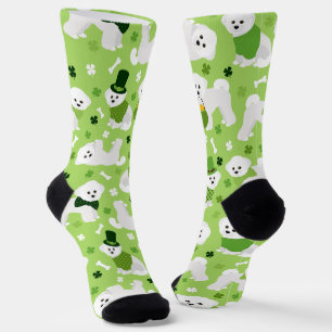 Chaussette Saint Patrick's Day Bichon Frise