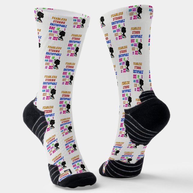 Chaussette Sans Peur Forte Inarrêtable Elle Est (Angulaire)