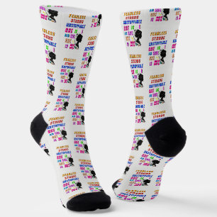Chaussette Sans Peur Forte Inarrêtable Elle Est