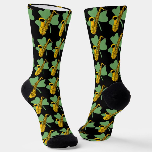 Chaussette Saxophone shamrock (Angulaire)