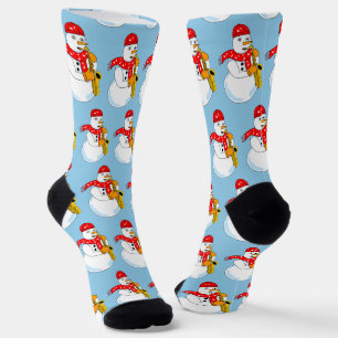 Chaussette Saxophone Snowman