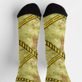Chaussette Scène de crime avec bande de mise en garde