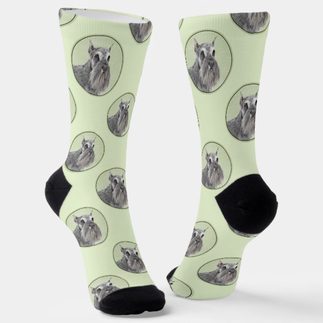 Chaussette Schnauzer Peinture Giant Standard Décroché Chien A (Angulaire)