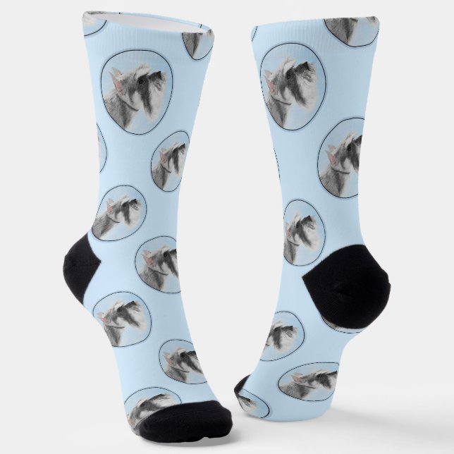 Chaussette Schnauzer Peinture Giant Standard Décroché Chien A (Angulaire)