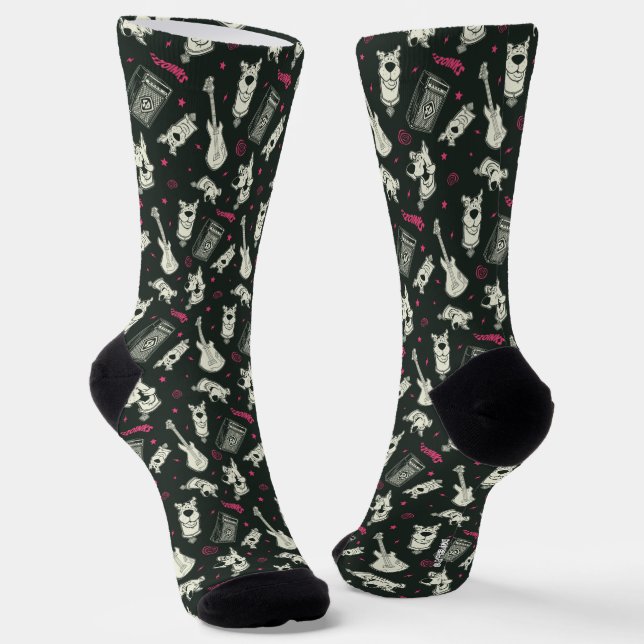 Chaussette Scooby Doo Punk Guitare et Motif Amp (Angulaire)
