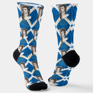 Chaussette Selkirk Grace Burns Night Citation Et Saltire