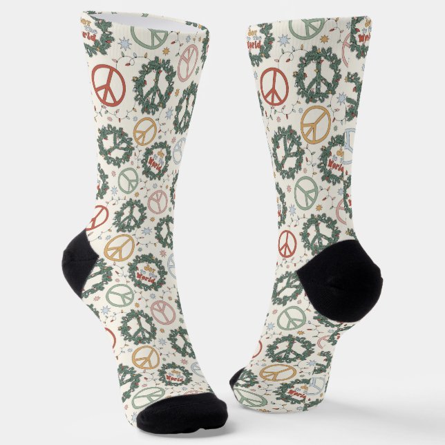 Chaussette Serments de paix et joie pour le Motif mondial (Angulaire)