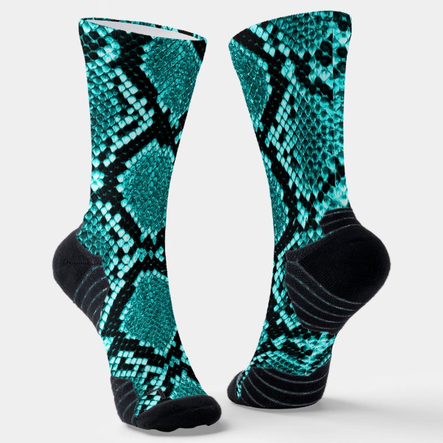 Chaussette Serpent à sonnette à sonnette de diamant Aqua (Angulaire)