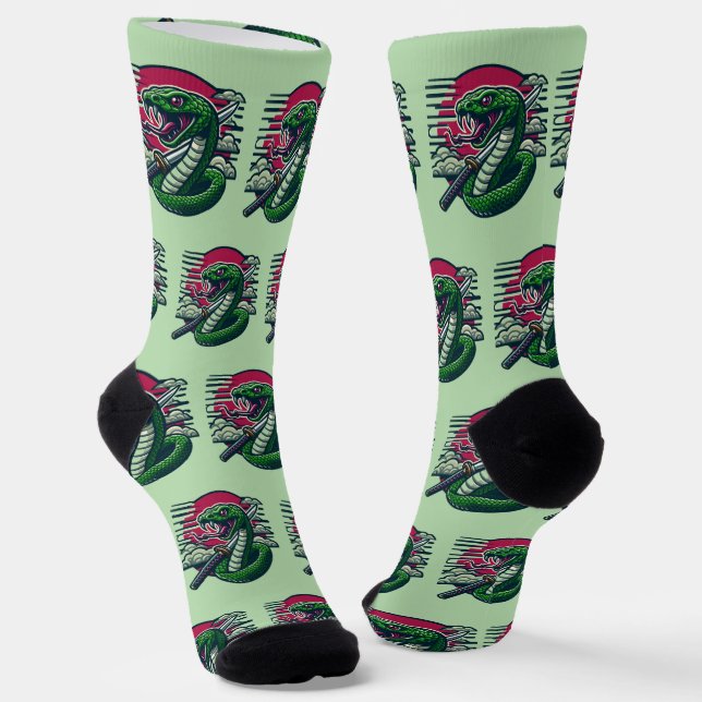 Chaussette Serpent vert (Angulaire)