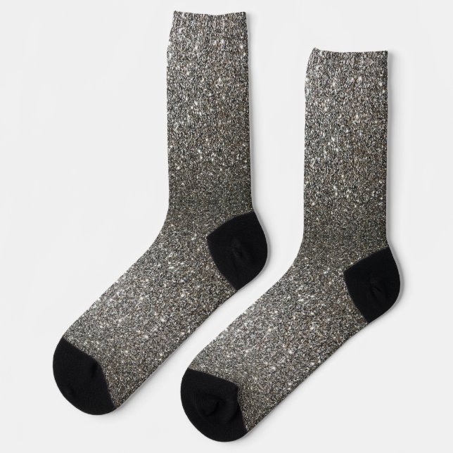 Chaussette Shiny Faux Shimmer Lumineuse Parties scintillant d (Gauche)