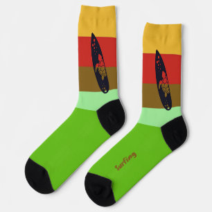 Chaussette Silhouette de surf sur King Bug Colonnes