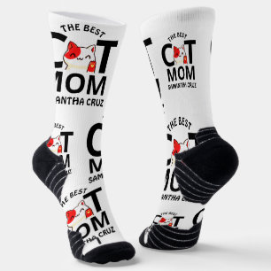 Chaussette Simple Elegant Heureuse Sainte-Valentin Chat Maman