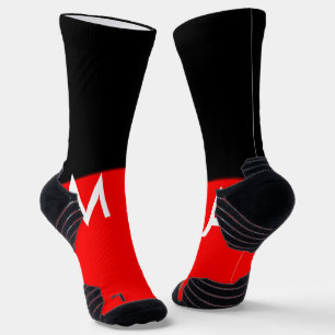 Chaussette Simple monogramme ajouter votre nom lettre man min
