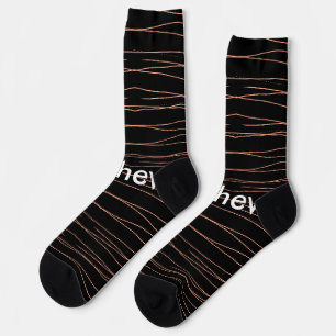 Chaussette Simple monogramme ajoutez votre lettre de nom homm