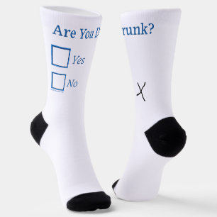 Chaussette SlipperyJoe's êtes-vous ivre humouristique légèrem