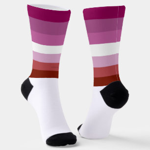 Chaussette SlipperyJoe's Lesbian Pride drapeau feminine Lipst