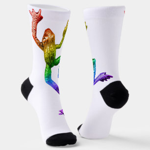 Chaussette SlipperyJoe's Pride Frog figurine Colore vif