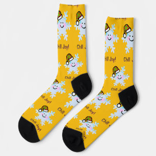 Chaussette Smiling Snowflake Holiday Cheer