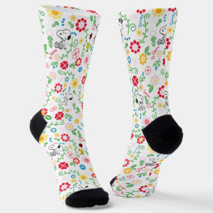 Chaussette Snoopy So Sweet Flower Motif